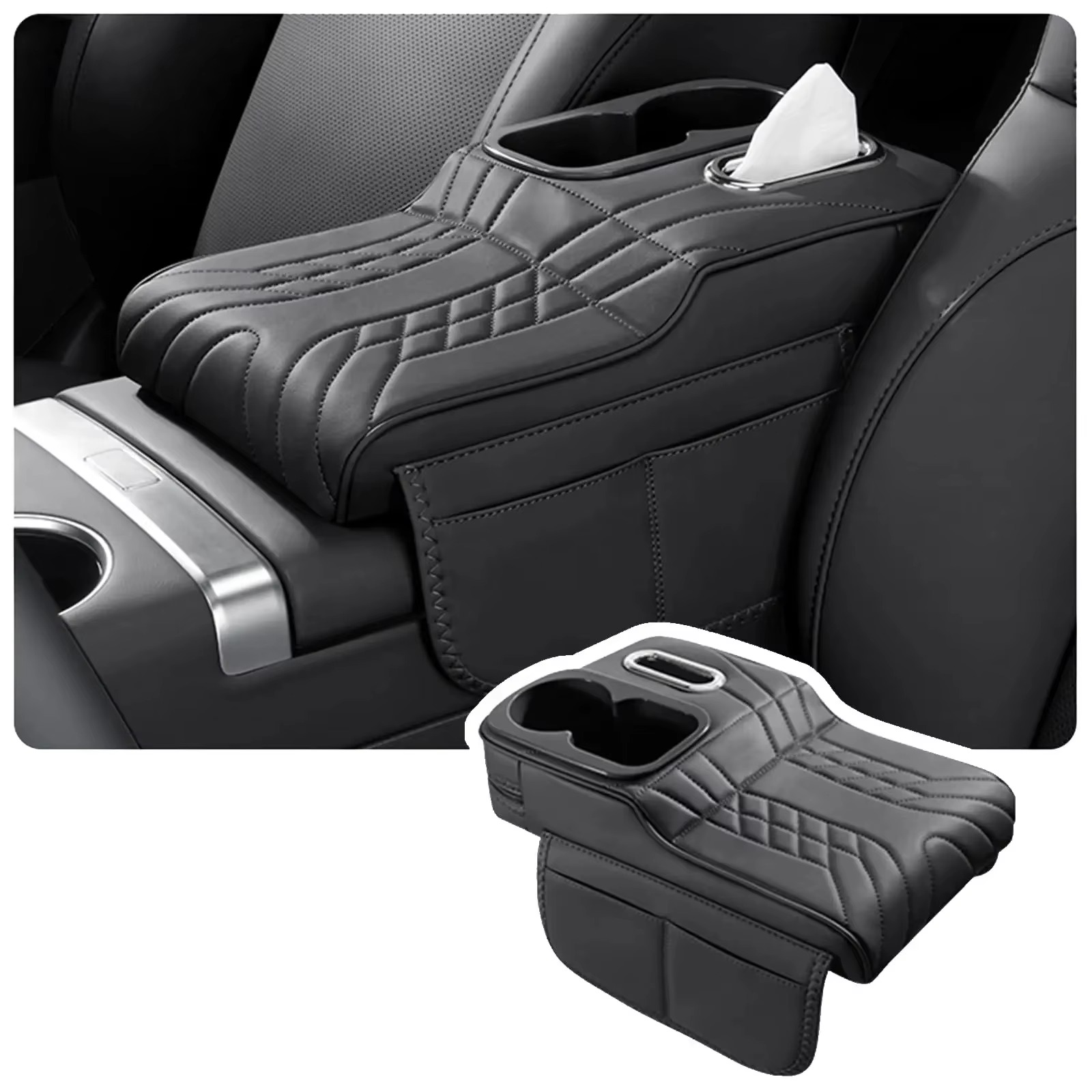 Tech Car Accessories - Car Armrest Box Heightening Pad PU